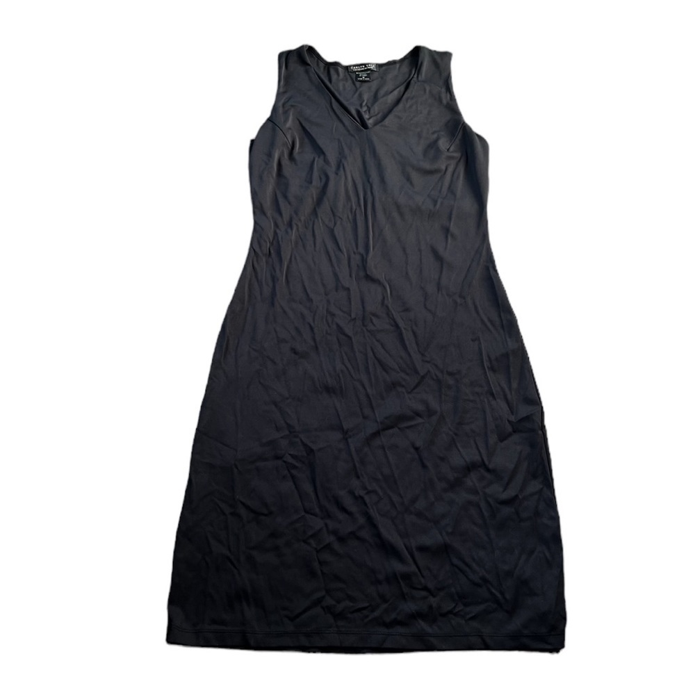 Carilyn Vaile for Fleure de Peche Womens Black V-Neck Tank Dress Size Medium